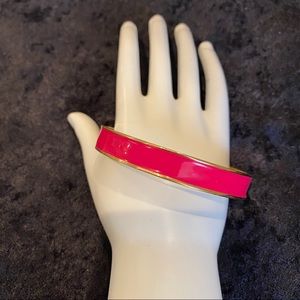 NWOT Kate Spade Hot Pink / Gold Bangle Bracelet